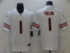 Chicago Bears #1 Justin Fields White Vapor Limited Jersey