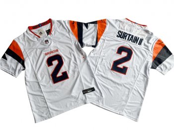 Denver Broncos #2 Pat Surtain II 2024 White Vapor F.U.S.E. Limited Jersey