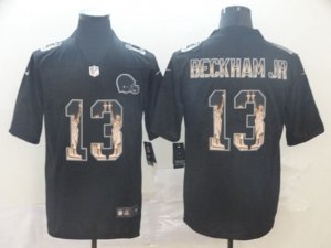 Cleveland Browns #13 Odell Beckham Jr Black Statue Of Liberty Vapor Limited Jersey