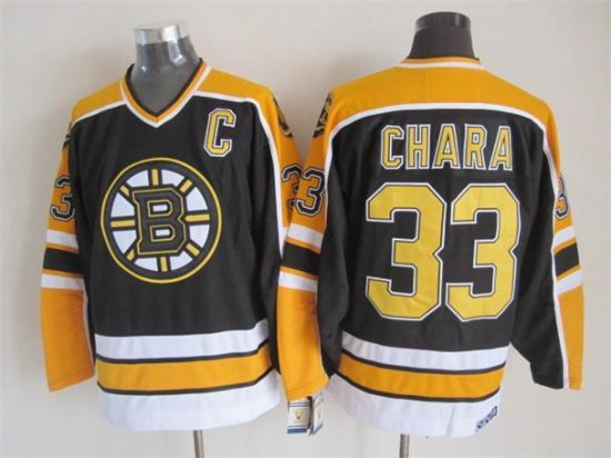 Boston Bruins #33 Zdeno Chara 2000's Vintage CCM Black Jersey