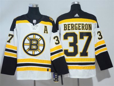 Boston Bruins #37 Patrice Bergeron White Jersey