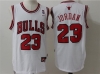 Chicago Bulls #23 Michael Jordan Throwback White Jersey