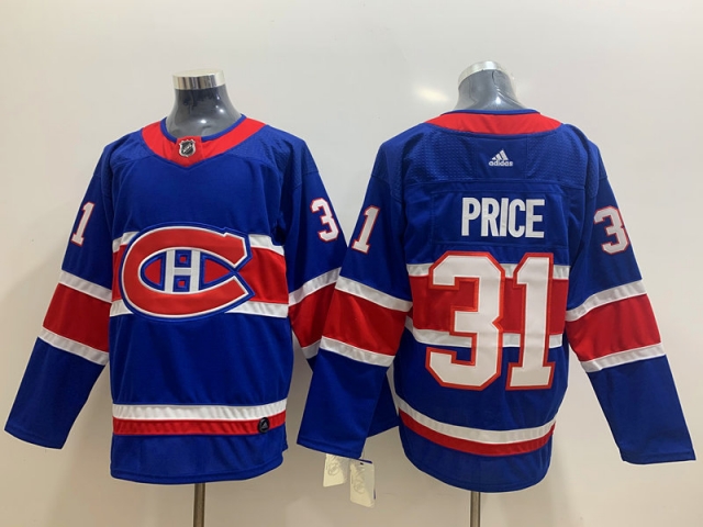 Montreal Canadiens #31 Carey Price Blue 2021 Reverse Retro Jersey - Click Image to Close