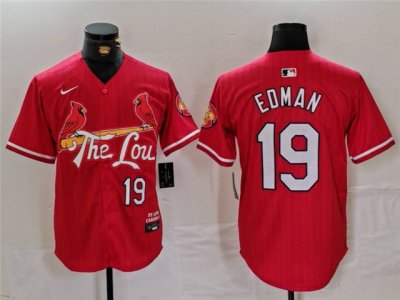 St. Louis Cardinals #19 Tommy Edman Red 2024 City Connect Limited Jersey