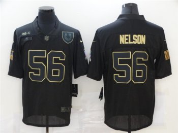 Indianapolis Colts #56 Quenton Nelson 2020 Black Salute To Service Limited Jersey