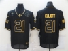 Dallas Cowboys #21 Ezekiel Elliott 2020 Black Gold Salute To Service Limited Jersey