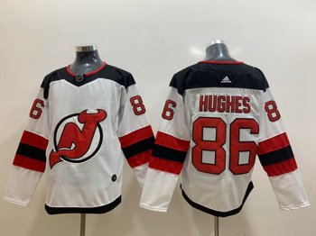 New Jersey Devils #86 Jack Hughes White Jersey