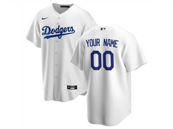 Los Angeles Dodgers #00 White Cool Base Custom Jersey