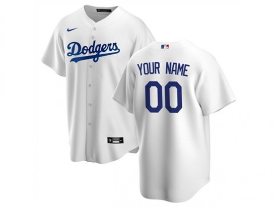 Los Angeles Dodgers Custom #00 White Cool Base Jersey