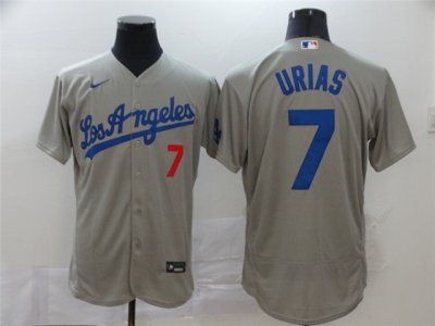 Los Angeles Dodgers #7 Julio Urias Gray Flex Base Jersey