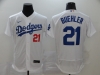 Los Angeles Dodgers #21 Walker Buehler White Flex Base Jersey