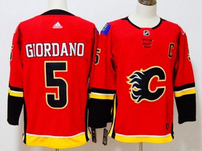Calgary Flames #5 Mark Giordano Home Red Jersey
