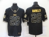 New York Giants #26 Saquon Barkley Black Gold Vapor Limited Jersey
