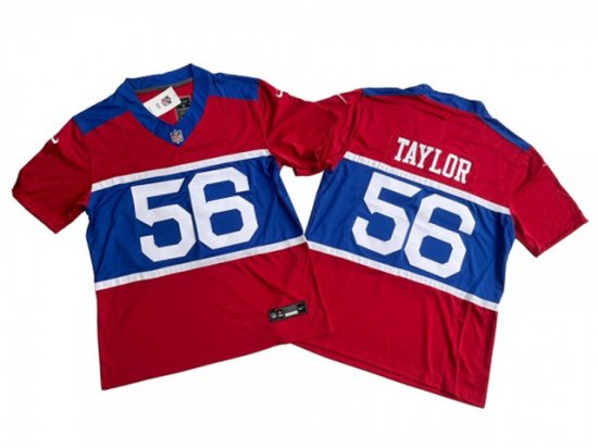 New York Giants #56 Lawrence Taylor Century Red Alternate Vapor F.U.S.E. Limited Jersey