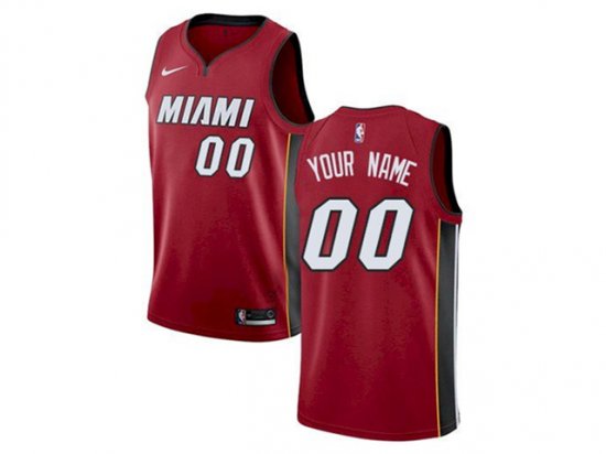 Miami Heat #00 Red Custom Swingman Jersey