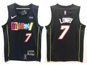 Miami Heat #7 Kyle Lowry 2021-22 Black City Edition Swingman Jersey