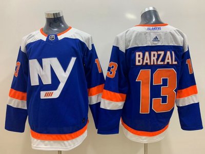 New York Islanders #13 Mathew Barzal Alternate Blue Team Jersey