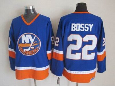New York Islanders #22 Mike Bossy CCM Vintage Blue Jersey