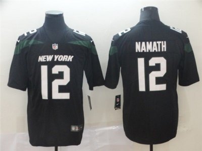 New York Jets #12 Joe Namath Black Vapor Limited Jersey