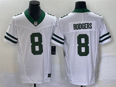 New York Jets #8 Aaron Rodgers Legacy White Vapor F.U.S.E. Limited Jersey