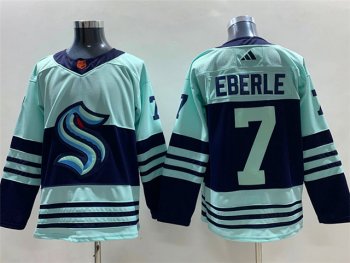 Seattle Kraken #7 Jordan Eberle Teal 2022/23 Reverse Retro Jersey