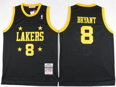 Los Angeles Lakers #8 Kobe Bryant 2004-05 Black Hardwood Classic Jersey