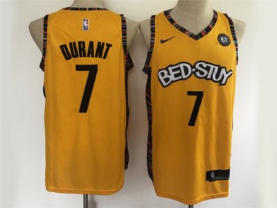 Brooklyn Nets #7 Kevin Durant 2020-21 Gold Biggie Swingman Jersey