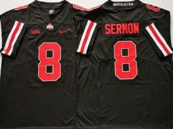 NCAA Ohio State Buckeyes #8 Trey Sermon Black College Football Jersey