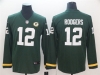 Green Bay Packers #12 Aaron Rodgers Green Therma Long Sleeve Jersey