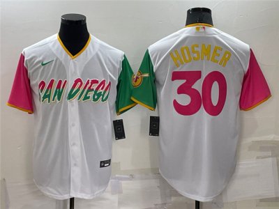 San Diego Padres #30 Eric Hosmer White 2022 City Connect Cool Base Jersey