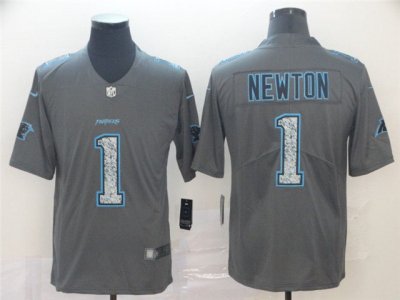 Carolina Panthers #1 Cam Newton Gray Camo Limited Jersey