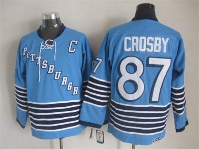 Pittsburgh Penguins #87 Sidney Crosby 1967 Vintage CCM Blue Jersey