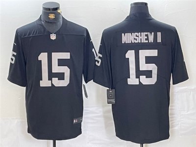 Las Vegas Raiders #15 Gardner Minshew II Black Vapor Limited Jersey