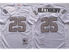 Oakland Raiders #25 Fred Biletnikoff Throwback White/Silver Jersey