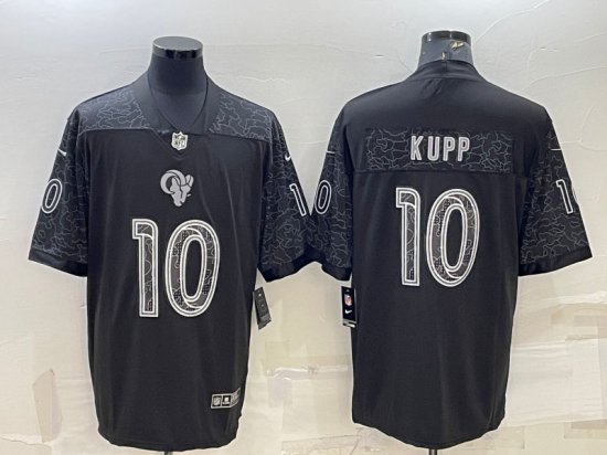 Los Angeles Rams #10 Cooper Kupp Black RFLCTV Limited Jersey