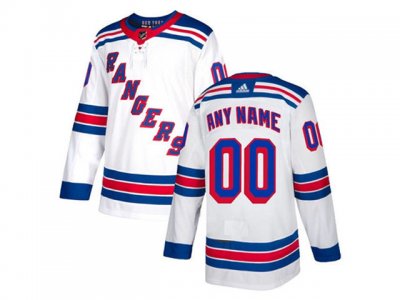 New York Rangers #00 Away White Custom Jersey