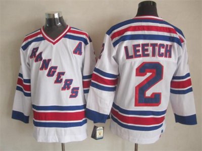 New York Rangers #2 Brian Leetch CCM White Heroes of Hockey Alumni Jersey