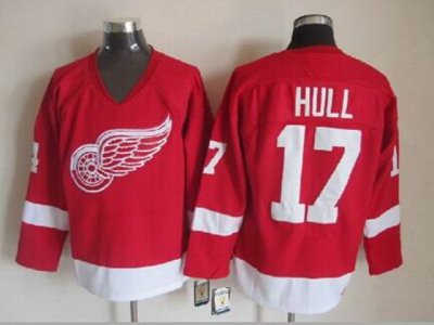 Detroit Red Wings #17 Brett Hull 2002 CCM Vintage Red Jersey