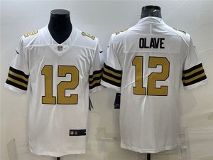 New Orleans Saints #12 Chris Olave White Color Rush Limited Jersey