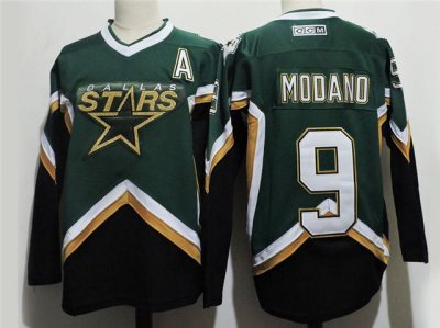 Dallas Stars #9 Mike Modano 2000's CCM Vintage Green Jersey