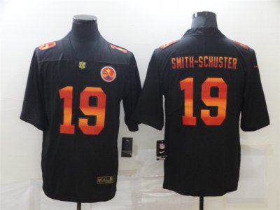 Pittsburgh Steelers #19 JuJu Smith-Schuster Black Colorful Fashion Limited Jersey