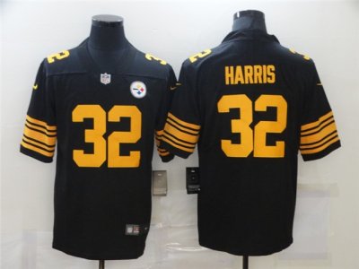 Pittsburgh Steelers #32 Franco Harris Black Color Rush Limited Jersey