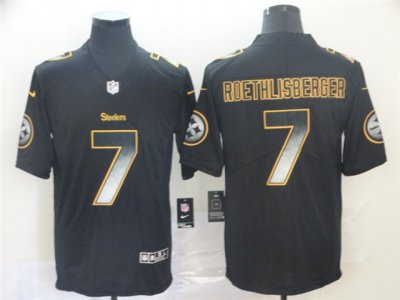 Pittsburgh Steelers #7 Ben Roethlisberger Black Arch Smoke Limited Jersey
