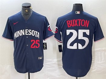 Minnesota Twins #25 Byron Buxton Alternate Navy Limited Jersey