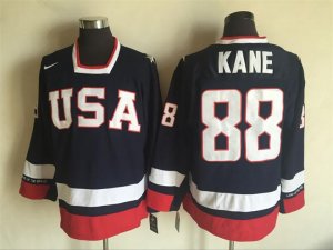 2010 Winter Olympics Team USA #88 Patrick Kane CCM Vintage Navy Hockey Jersey
