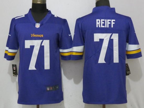 Minnesota Vikings #71 Riley Reiff Purple Vapor Limited Jersey