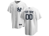 New York Yankees Custom #00 Home White Cool Base Jersey