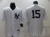 New York Yankees #15 Thurman Munson White Without Name Cool Base Jersey