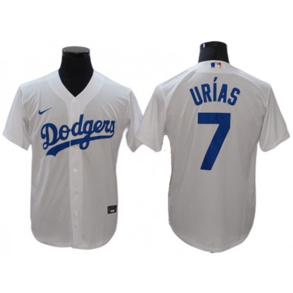 Los Angeles Dodgers #7 Julio Urias White Home Cool Base Jersey