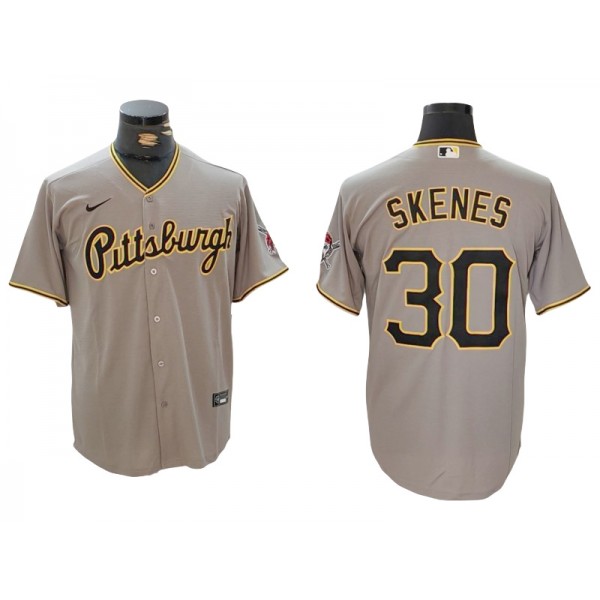 Pittsburgh Pirates #30 Paul Skenes Gray Cool Base Jersey